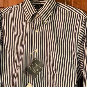 New Surrey men’s dress shirt stripes 15 1/2 34